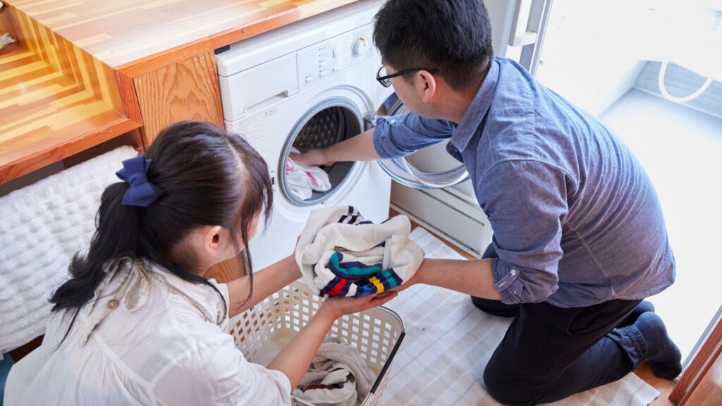 夫婦　洗濯