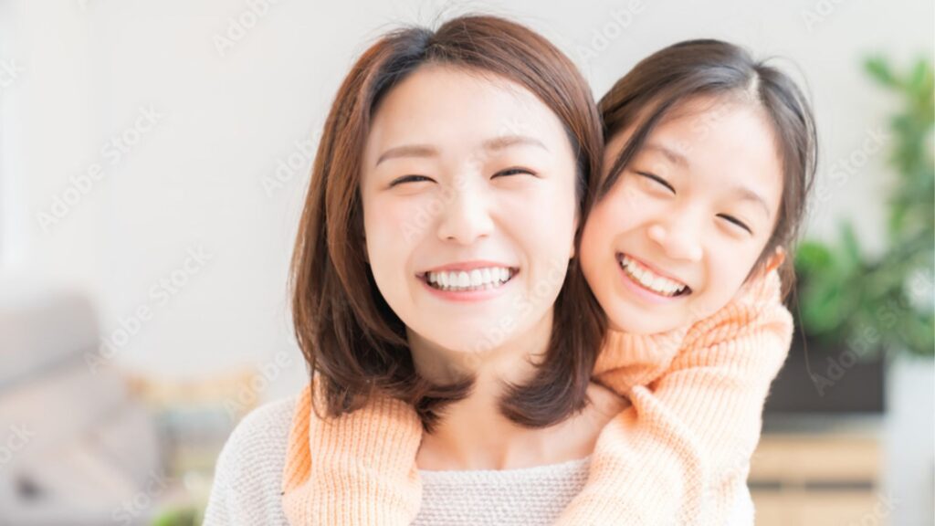 親子 笑顔