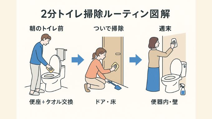 2分のトイレ掃除ルーティンで気持ちのいい毎日を