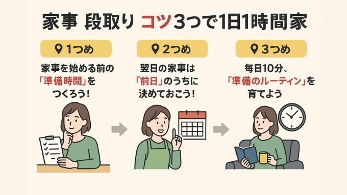 家事がラクになる段取りコツ3つ