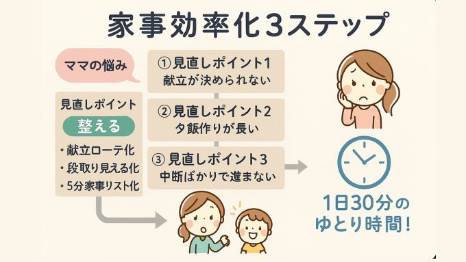 家事効率化3ステップ