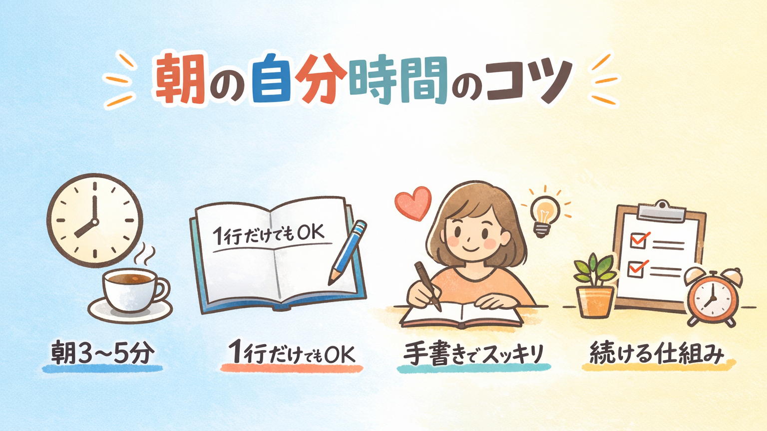 朝の自分時間のコツ